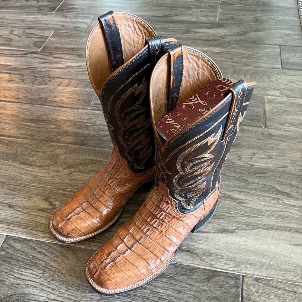Lucchese Hornback Caiman Tail Boots (size 9.5M)